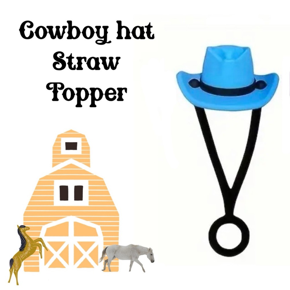 Cowgirl/Cowboy Hat Straw Caps for Stanley/Yeti Cups, 30/40 oz., Fits 10m…